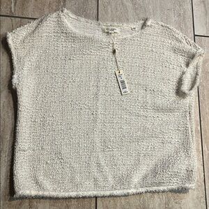 Cream Boxy T-Shirt with Relaxed Fit